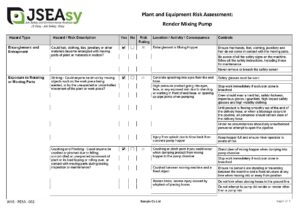 Render Mixing Pump Plant and Equipment Risk Assessment-JSEAsy