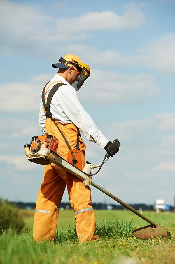 Practice brush cutting safety by wearing protective gear, maintaining equipment, and being aware of surroundings to prevent injuries during landscaping tasks.