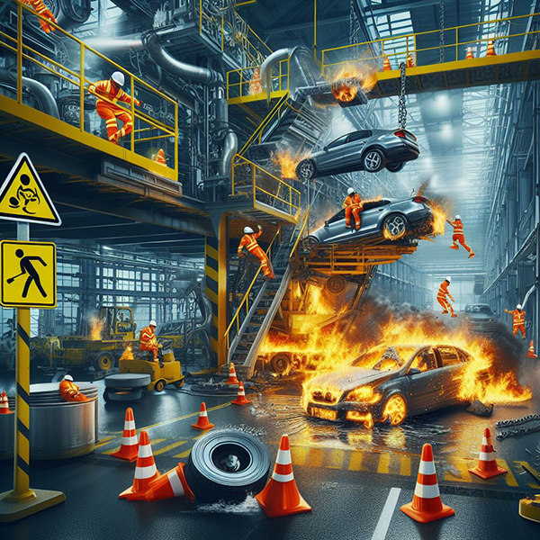 There are Numerous hazards in the Automotive Industry