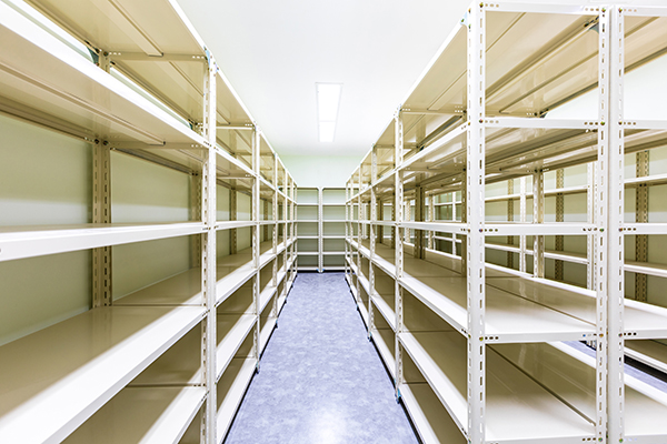 Install metal shelving square, level and securely to prevent accidents.