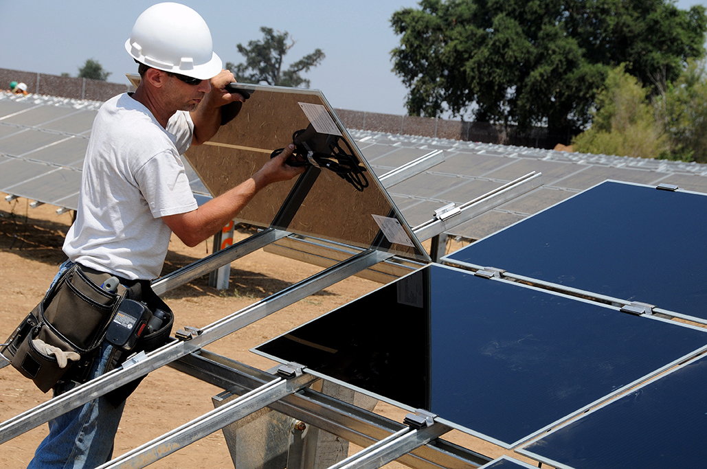Use correct manual handling procedures when lifting solar panels to avoid Muscle strain - musculoskeletal disorders.