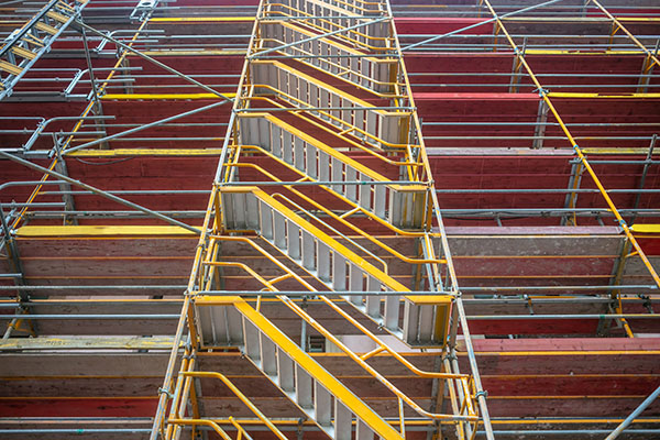 Scaffold stairways contribute to safety by offering reliable access to elevated work zones.