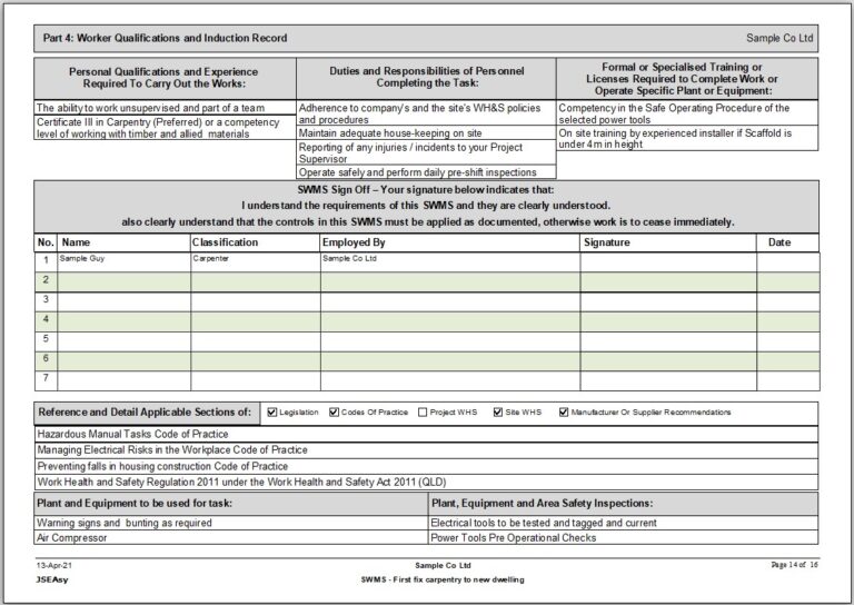 Working at Heights SWMS Software | Create Safe Work Method Statements