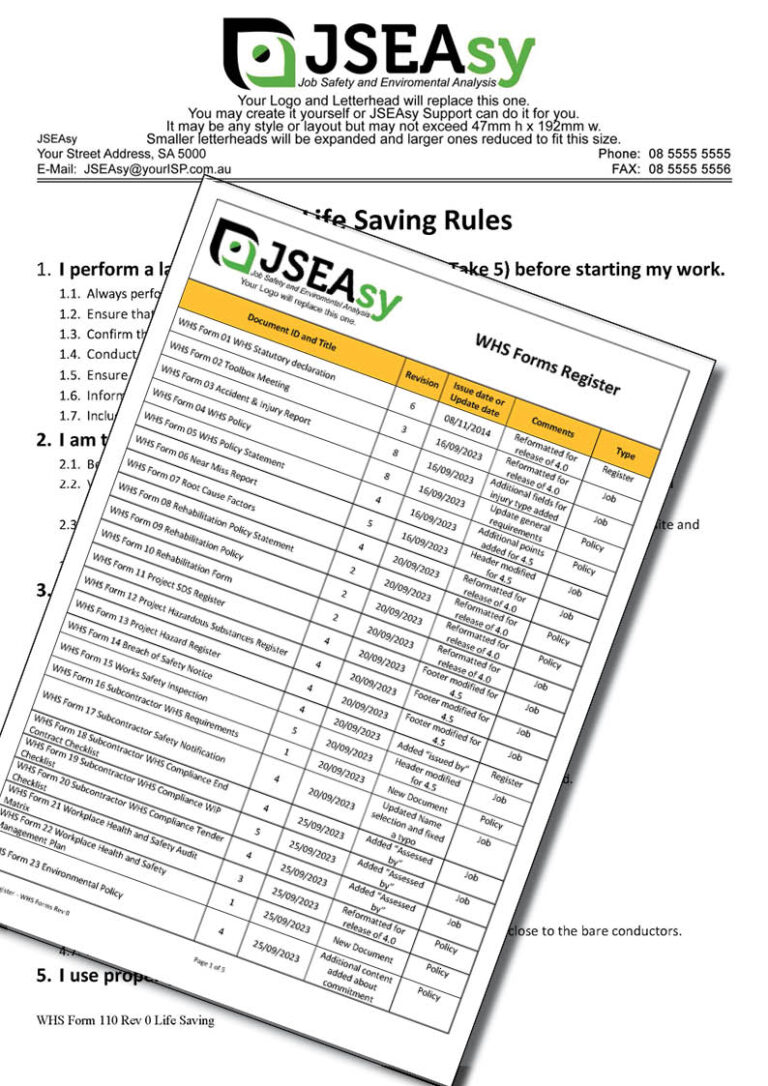 Life Saving Rules