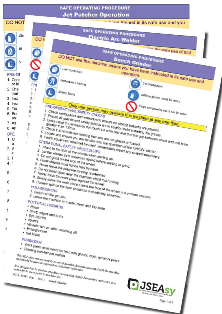 Jet Patcher Operation safe Operating Procedure (SOP)