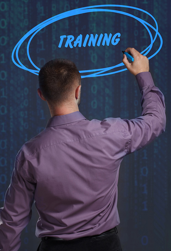 Supervisor conducting safety observer training toolbox talk