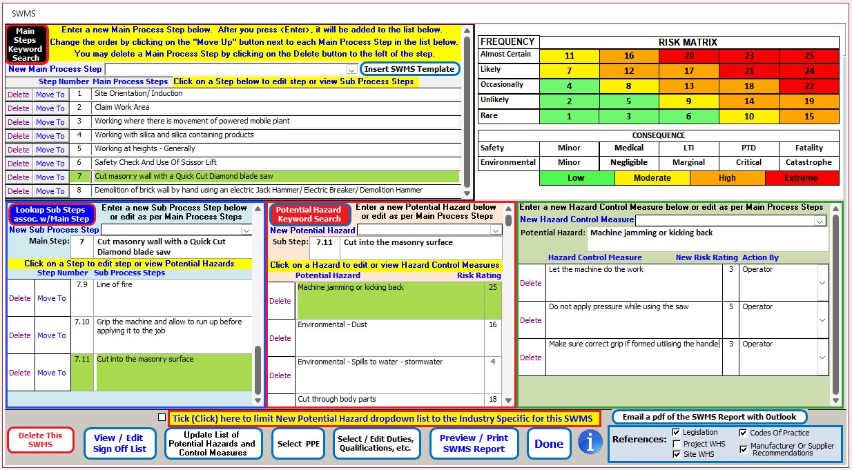 Building a SWMS for Demolition using the JSEAsy SWMS Software