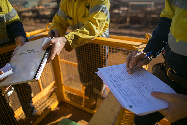 Working at Heights Permit. A crucial safety document used to manage risks before starting jobs high off the ground, ensuring hazards are identified and controls are in place.