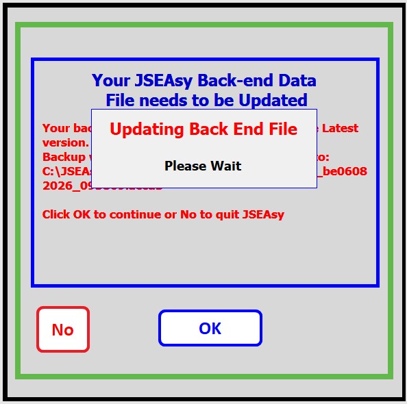 Upgrading your JSEAsy WHS Software backend File