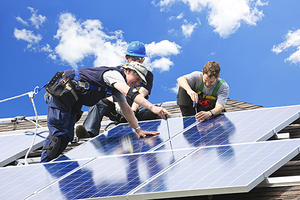 Installing Solar panels with the risk of falling more than 2 meters is high-risk construction work.