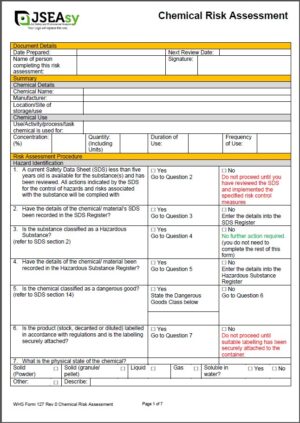 Chemical Risk Assessment