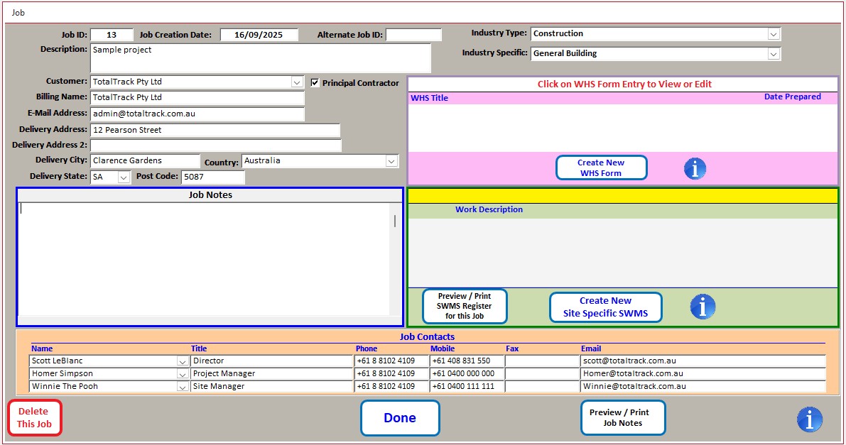 Identifying Principal Contractors in the JSEAsy EHS Software